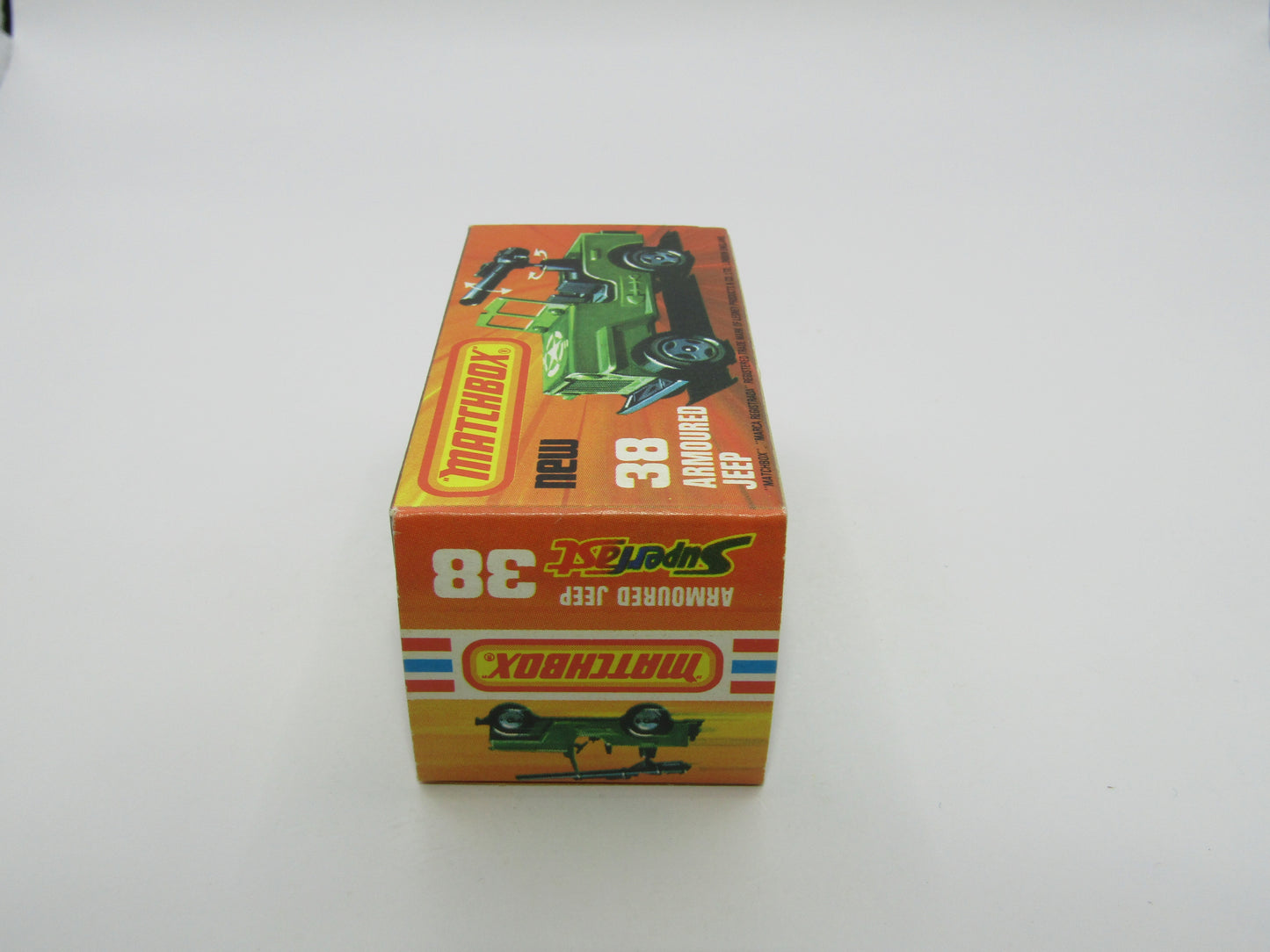 Matchbox Superfast No 38C Armoured Jeep OLIVE DRAB Star no 38 Jeep Base