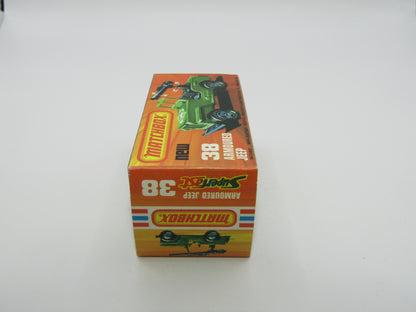 Matchbox Superfast No 38C Armoured Jeep OLIVE DRAB Star no 38 Jeep Base