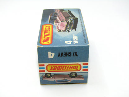 Matchbox Superfast 4D '57  Red Silver Base Cherry Bomb Tampo