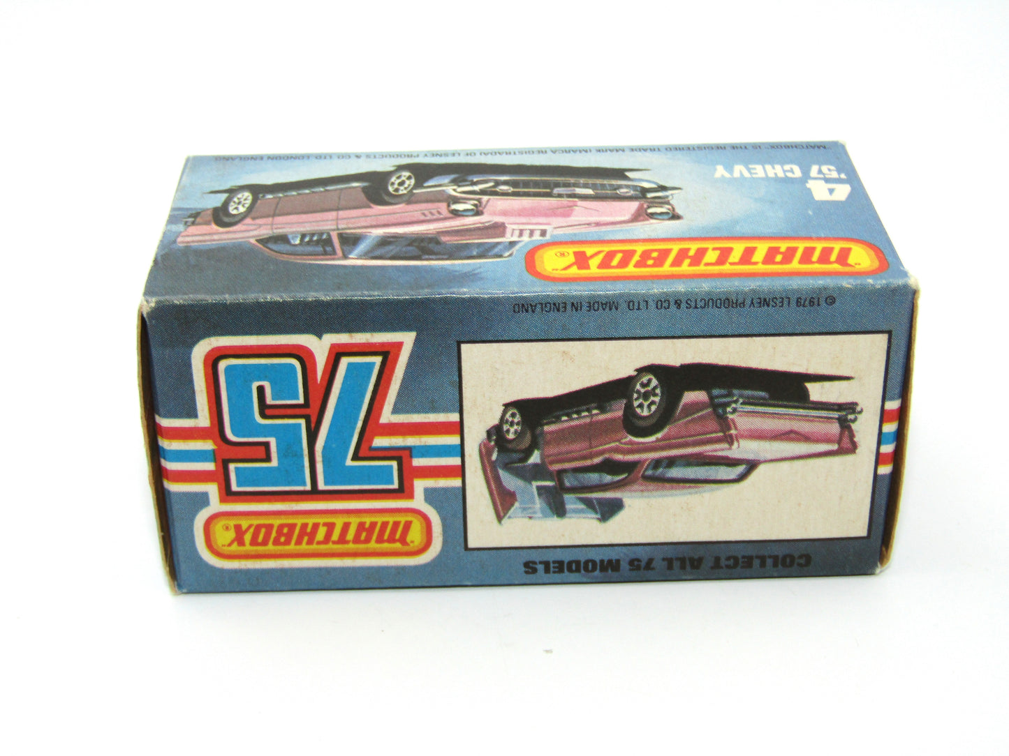 Matchbox Superfast 4D '57  Red Silver Base Cherry Bomb Tampo