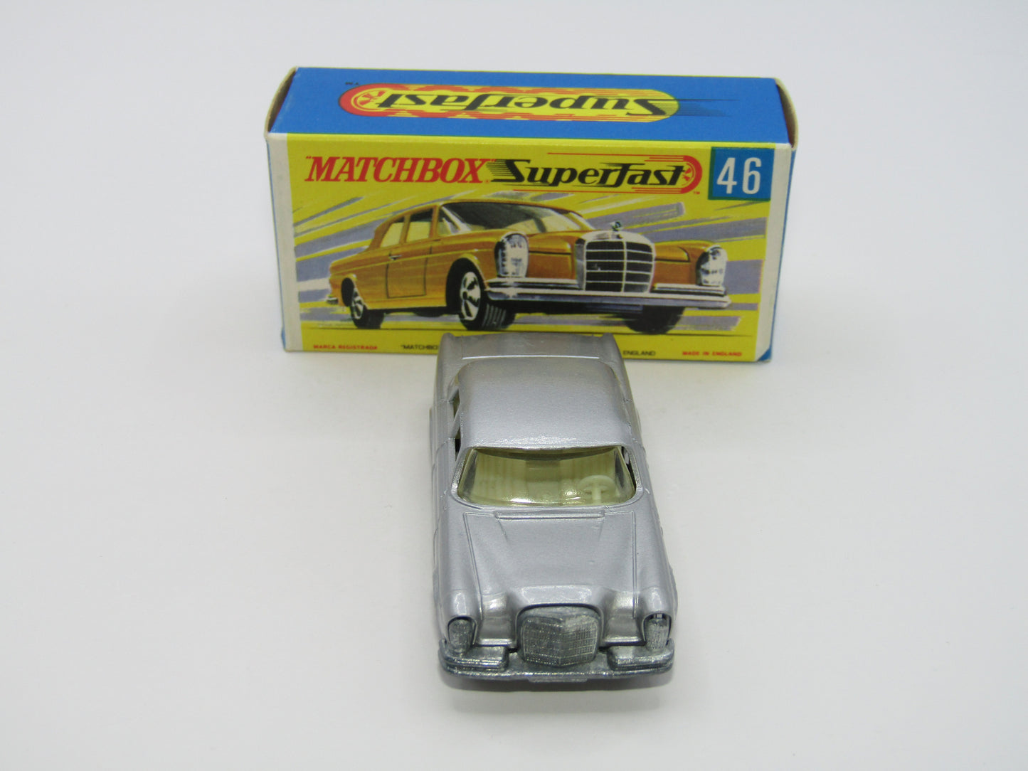 Matchbox Superfast 46A Mercedes 300SE Silver BLACK 5 Arch Wheel Hubs