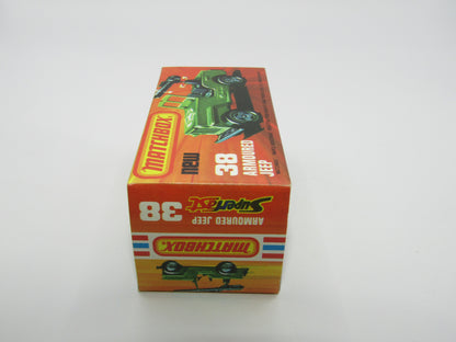 Matchbox Superfast No 38C Armoured Jeep LIGHT OLIVE DRAB Star no 38 Jeep Base