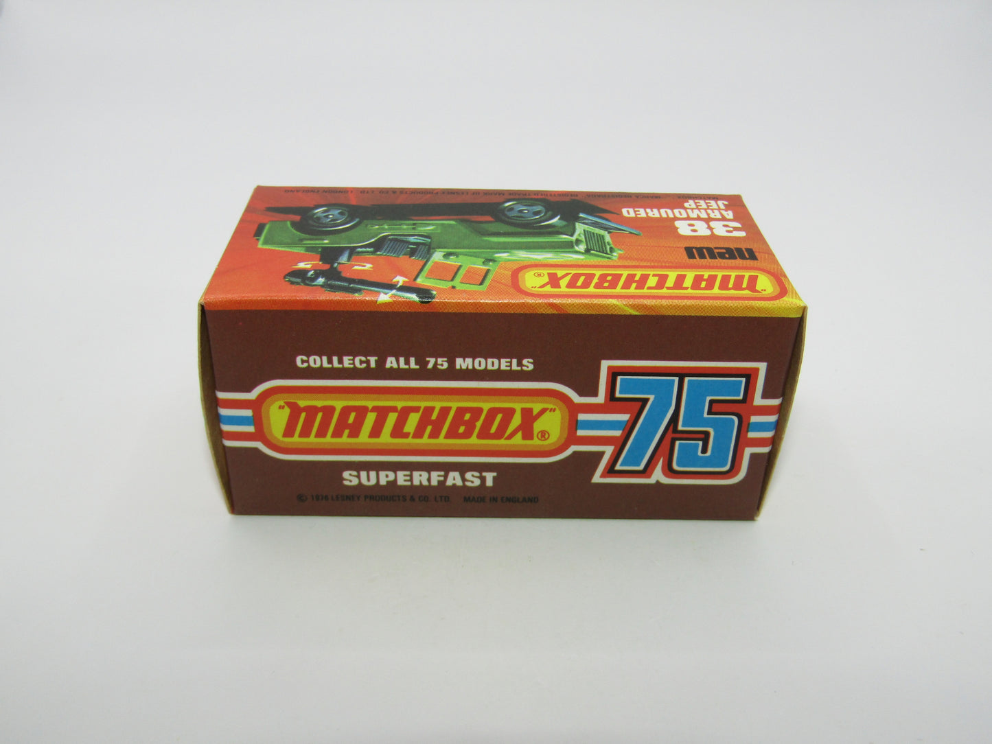 Matchbox Superfast No 38C Armoured Jeep LIGHT OLIVE DRAB Star no 38 Jeep Base