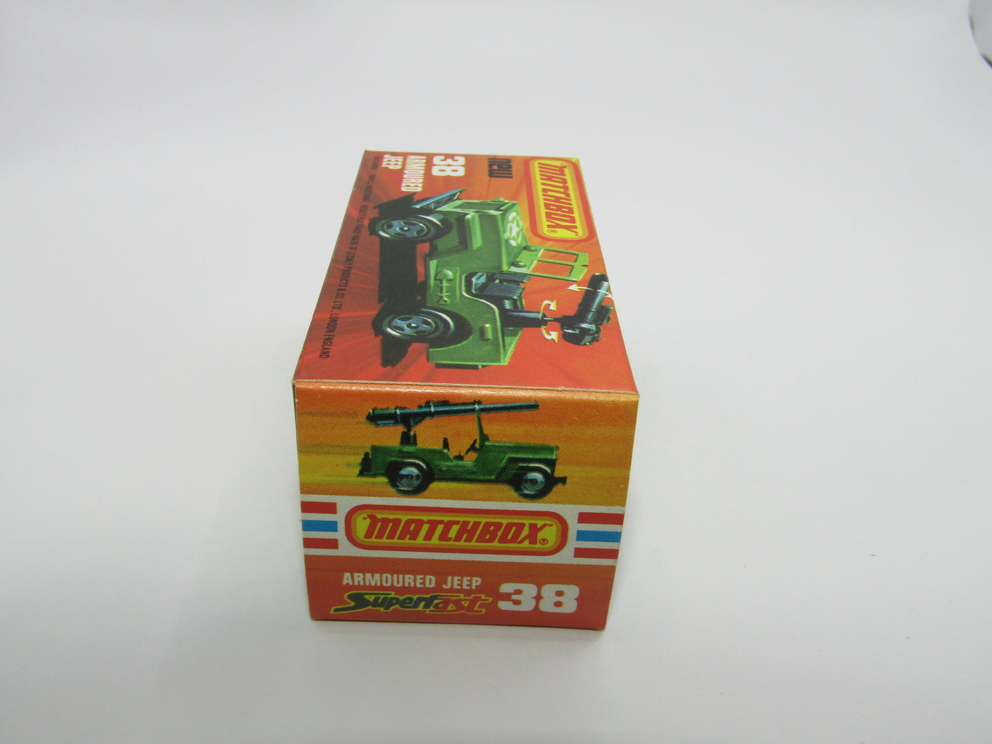 Matchbox Superfast No 38C Armoured Jeep LIGHT OLIVE DRAB Star no 38 Jeep Base