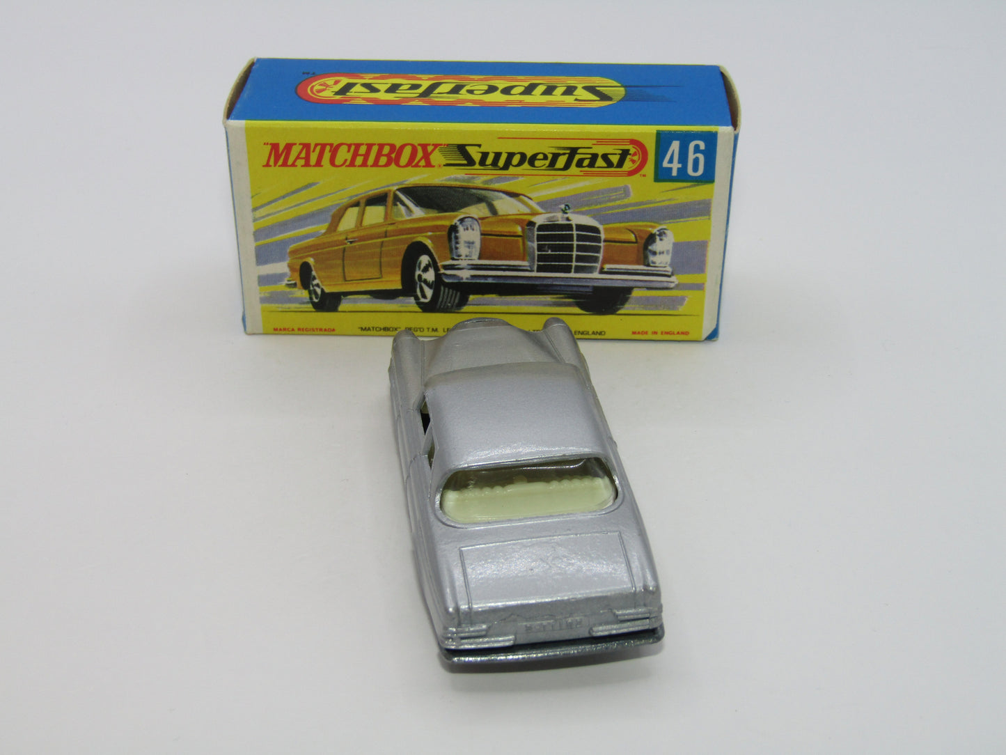 Matchbox Superfast 46A Mercedes 300SE Silver BLACK 5 Arch Wheel Hubs