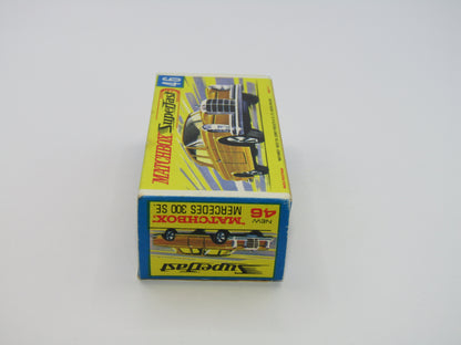 Matchbox Superfast 46A Mercedes 300SE Silver BLACK 5 Arch Wheel Hubs