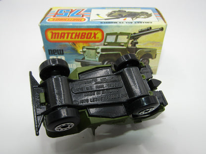 Matchbox Superfast No 38C Armoured Jeep CHROME WHEELS GREY No 5 Base