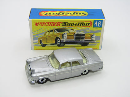 Matchbox Superfast 46A Mercedes 300SE Silver DOT DASH Wheels
