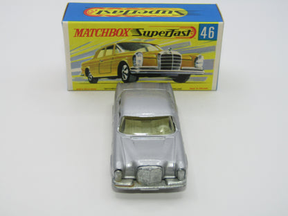 Matchbox Superfast 46A Mercedes 300SE Silver DOT DASH Wheels