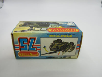 Matchbox Superfast No 38C Armoured Jeep CHROME WHEELS GREY No 5 Base