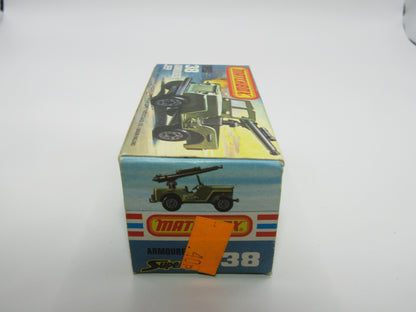 Matchbox Superfast No 38C Armoured Jeep CHROME WHEELS GREY No 5 Base