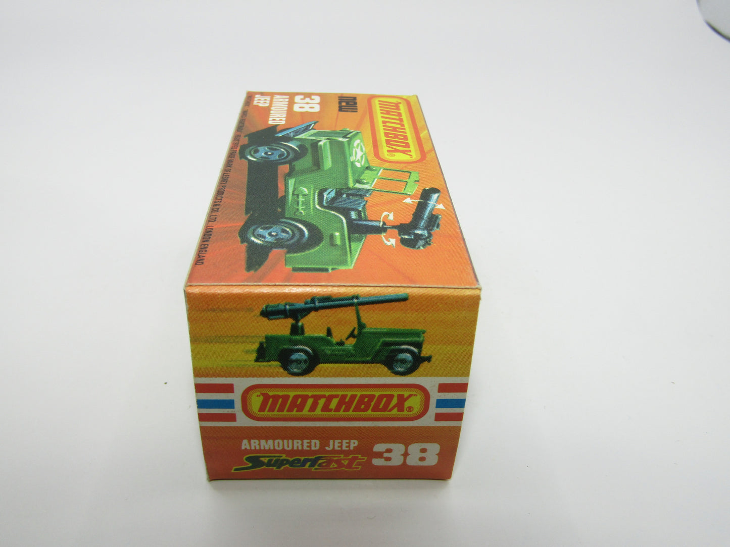 Matchbox Superfast No 38C Armoured Jeep Glossy GREY no 5 US Mail Base