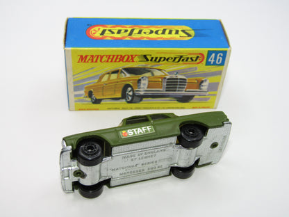 Matchbox Superfast 46A Mercedes 300SE Olive Green DOT DASH Wheels