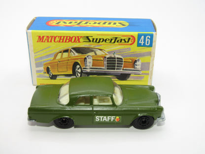 Matchbox Superfast 46A Mercedes 300SE Olive Green 5 Arch Wheels