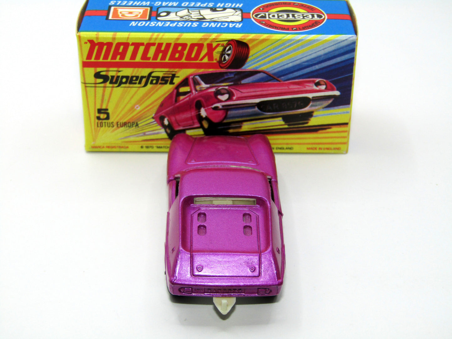 Matchbox Superfast 5A Lotus Europa PURPLE with Tow Slot