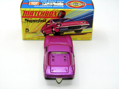 Matchbox Superfast 5A Lotus Europa PURPLE with Tow Slot