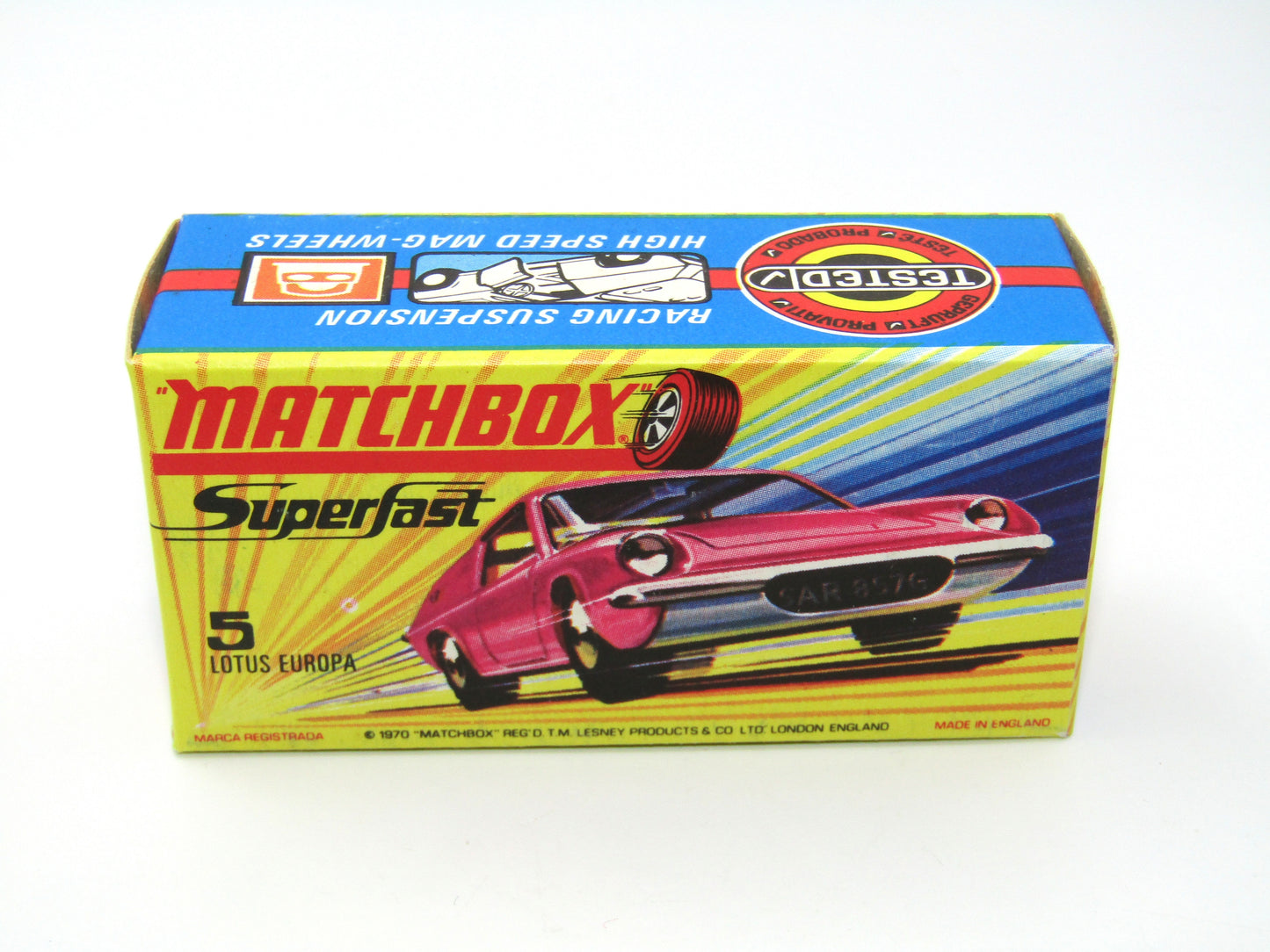 Matchbox Superfast 5A Lotus Europa PURPLE with Tow Slot