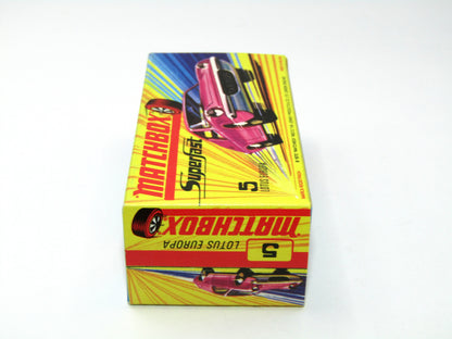 Matchbox Superfast 5A Lotus Europa PURPLE with Tow Slot