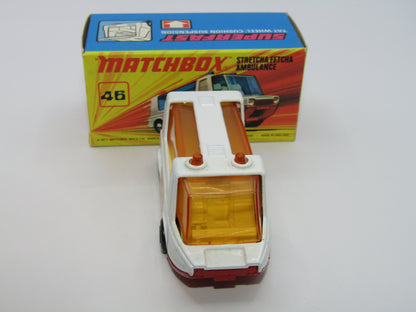 Matchbox Superfast 46B Stretcha Fetcha AMBER Windows Ambulance Labels