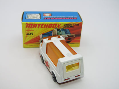 Matchbox Superfast 46B Stretcha Fetcha AMBER Windows Ambulance Labels