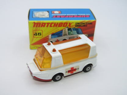 Matchbox Superfast 46B Stretcha Fetcha AMBER Windows Ambulance Labels