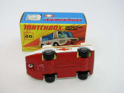 Matchbox Superfast 46B Stretcha Fetcha AMBER Windows Ambulance Labels