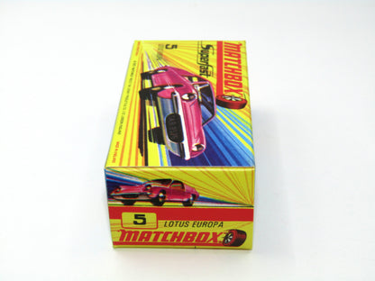 Matchbox Superfast 5A Lotus Europa PURPLE without Tow Slot