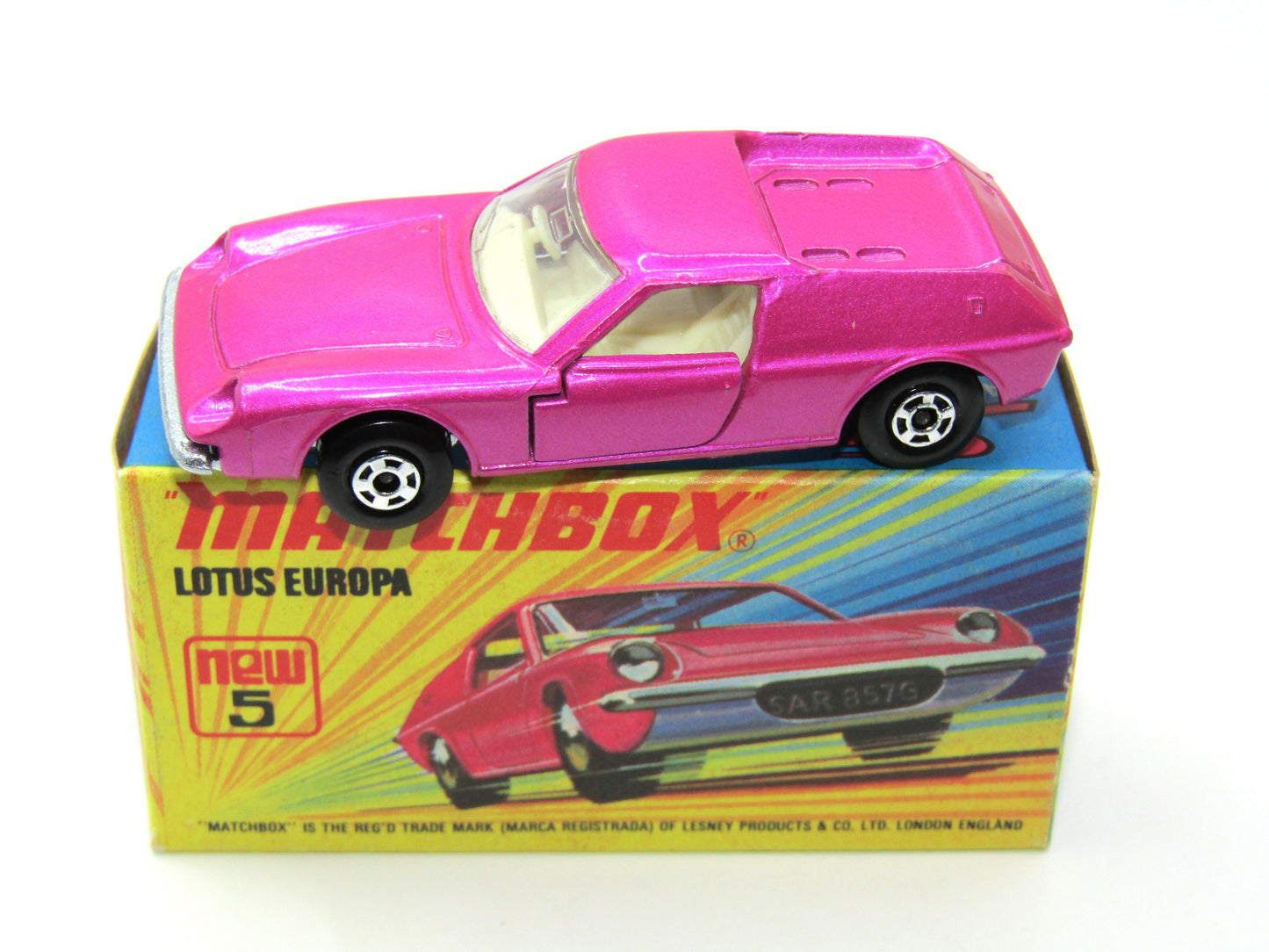 Matchbox Superfast 5A Lotus Europa Pink Wide Wheels