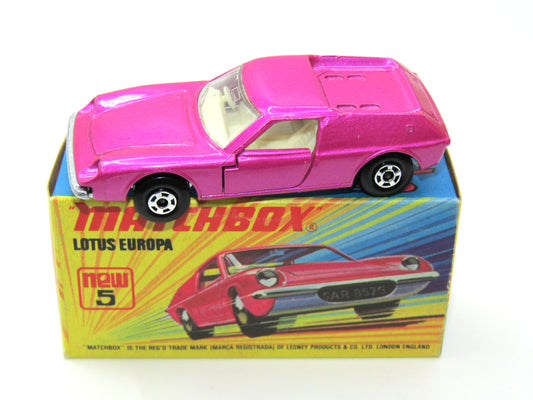 Matchbox Superfast 5A Lotus Europa Pink Wide Wheels