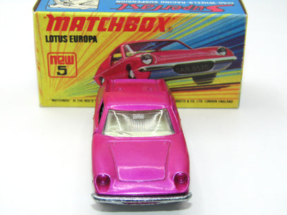 Matchbox Superfast 5A Lotus Europa Pink Wide Wheels