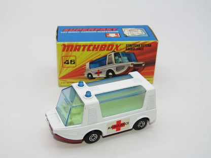 Matchbox Superfast 46B Stretcha Fetcha PALE BLUE Windows Ambulance Labels