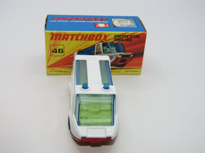Matchbox Superfast 46B Stretcha Fetcha PALE BLUE Windows Ambulance Labels