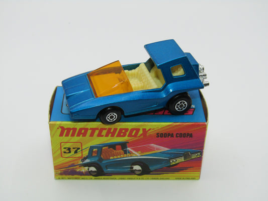 Matchbox Superfast 37B Soopa Coopa DARK Blue, CREAM Interior