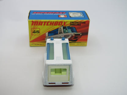 Matchbox Superfast 46B Stretcha Fetcha PALE BLUE Windows Ambulance Labels