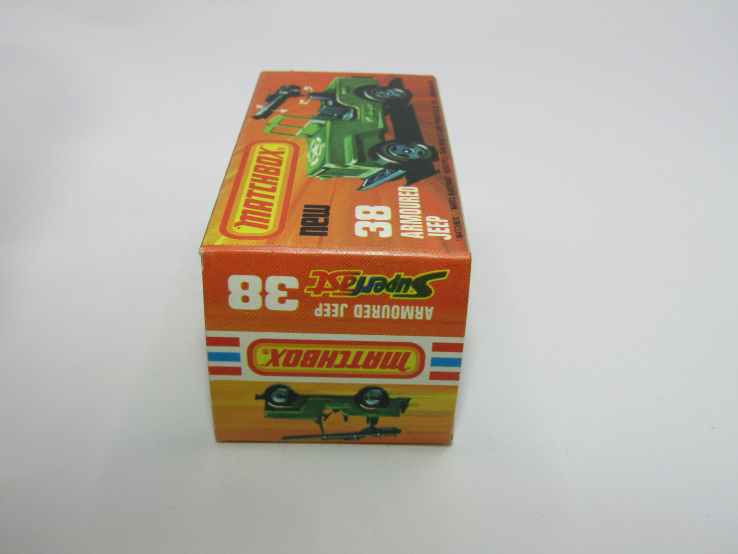 Matchbox Superfast No 38C Armoured Jeep NO Label Glossy GREY no 5 Base