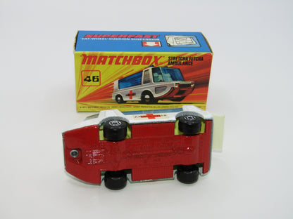 Matchbox Superfast 46B Stretcha Fetcha PALE BLUE Windows Ambulance Labels