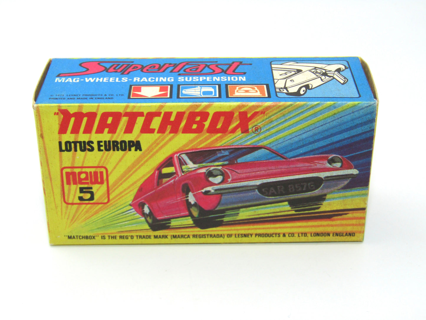 Matchbox Superfast 5A Lotus Europa Pink Wide Wheels