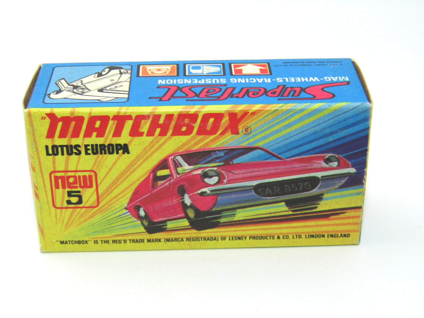 Matchbox Superfast 5A Lotus Europa Pink Wide Wheels