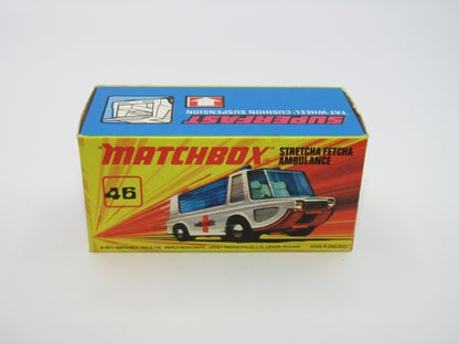 Matchbox Superfast 46B Stretcha Fetcha PALE BLUE Windows Ambulance Labels