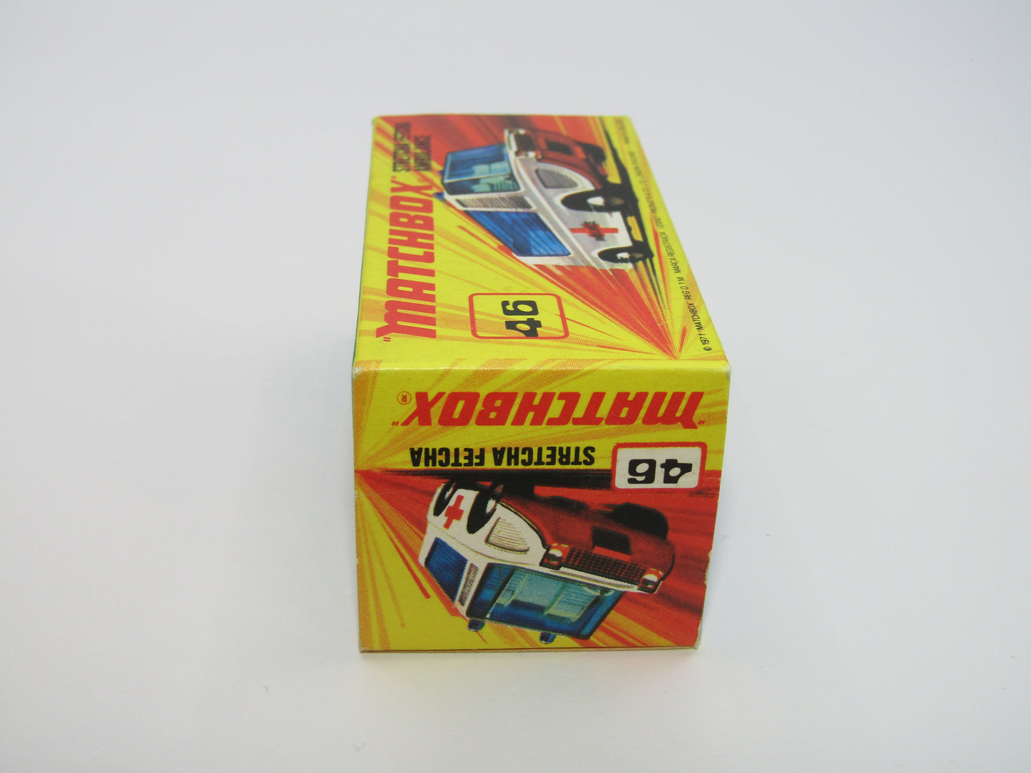 Matchbox Superfast 46B Stretcha Fetcha PALE BLUE Windows Ambulance Labels