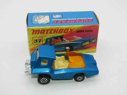 Matchbox Superfast 37B Soopa Coopa DARK Blue, CREAM Interior