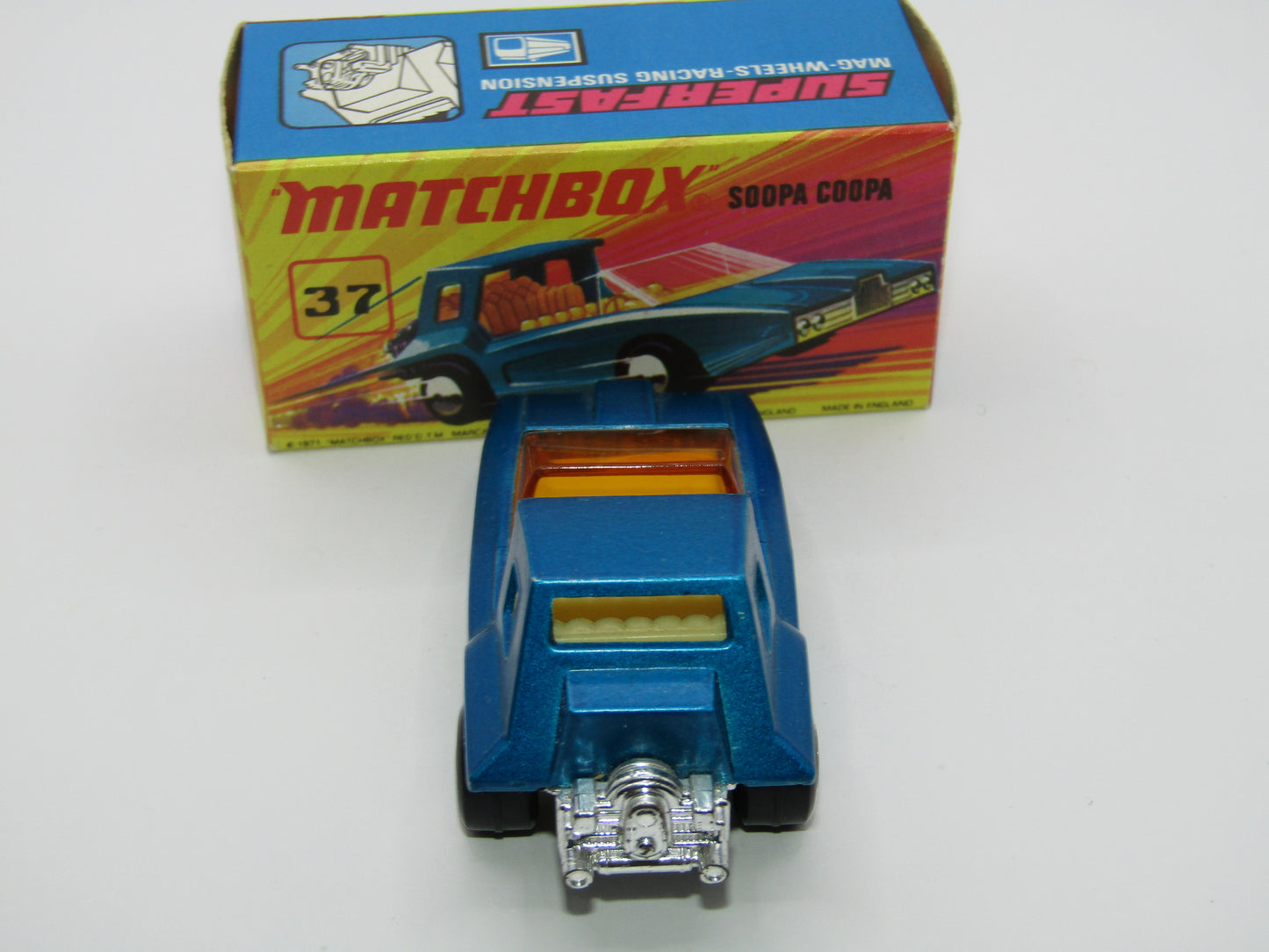 Matchbox Superfast 37B Soopa Coopa DARK Blue, CREAM Interior