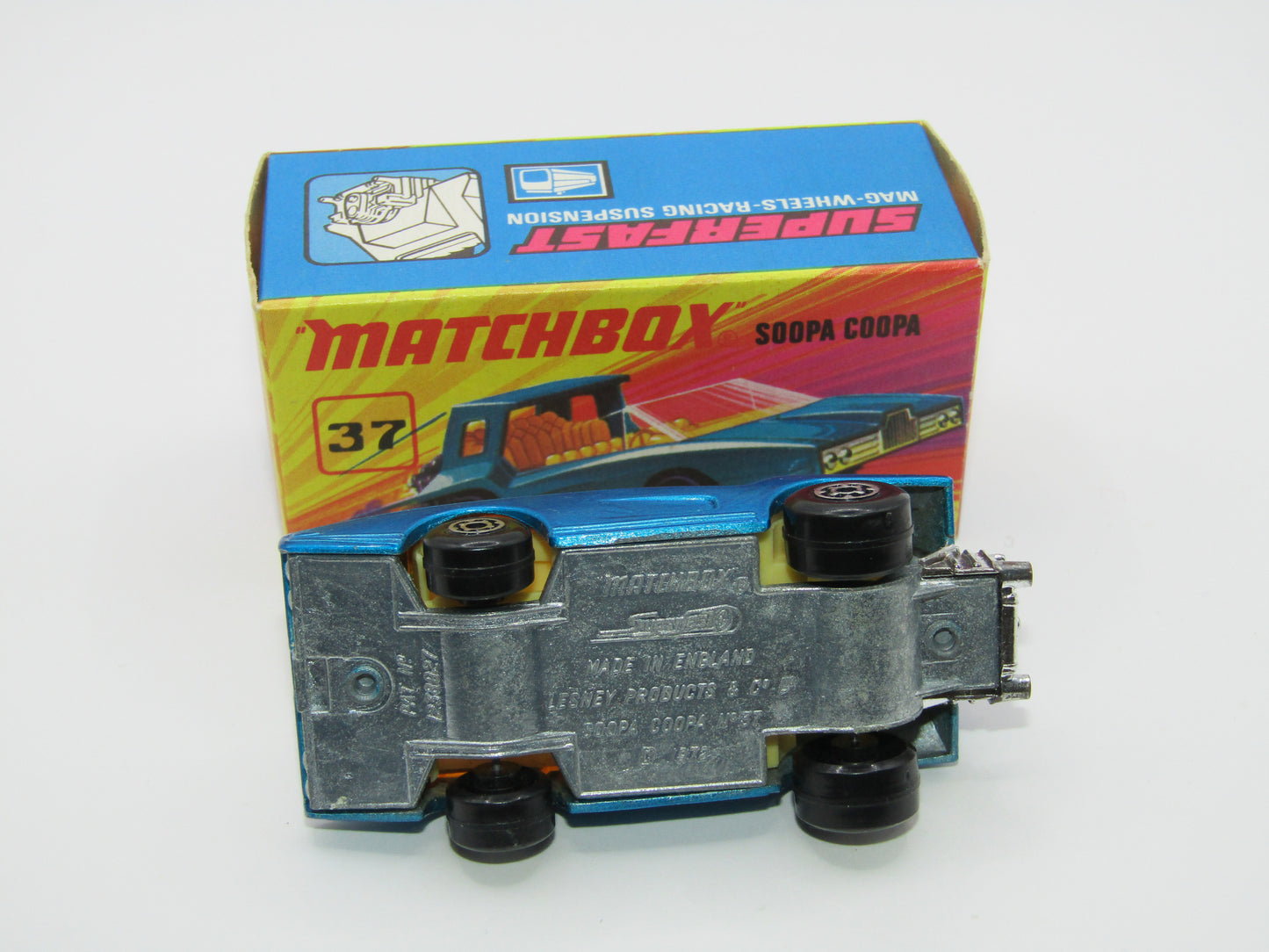 Matchbox Superfast 37B Soopa Coopa DARK Blue, CREAM Interior