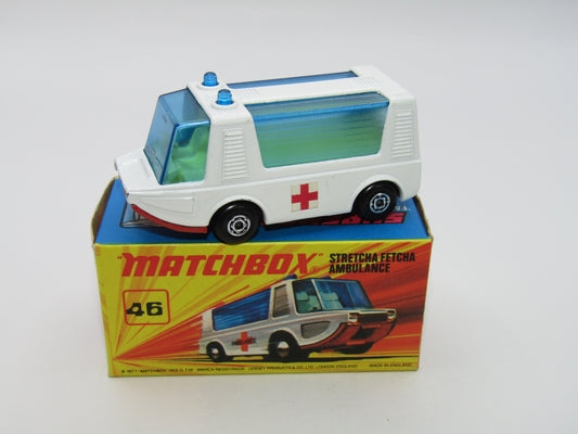 Matchbox Superfast 46B Stretcha Fetcha Small Cross Labels from 3A Ambulance