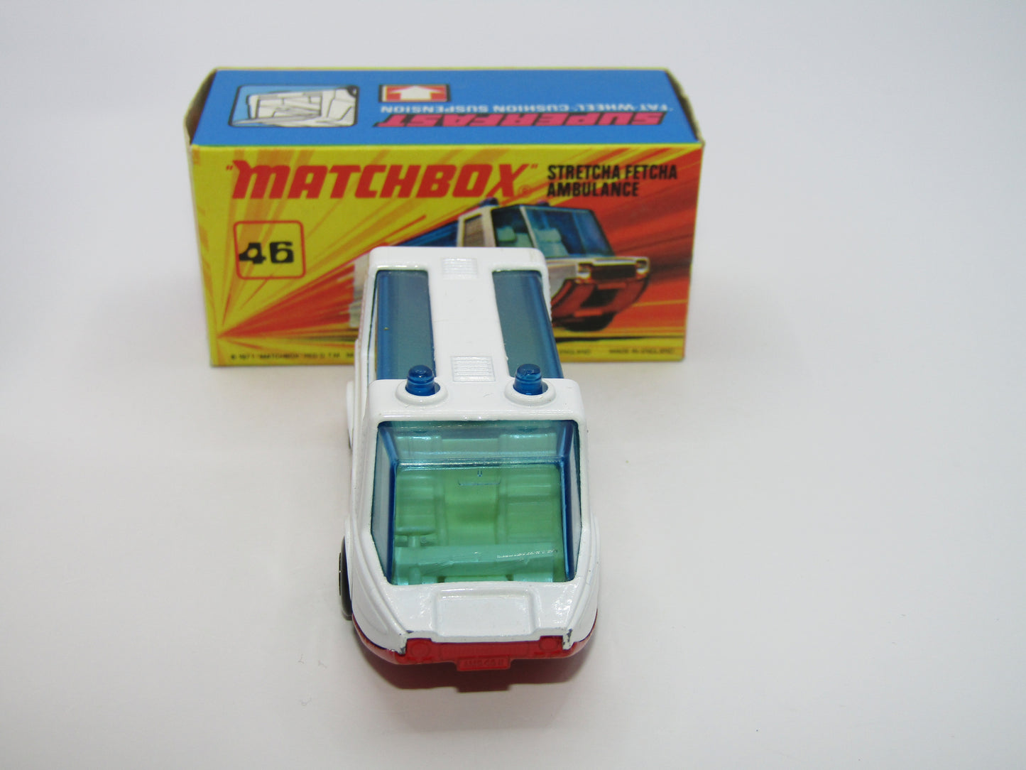 Matchbox Superfast 46B Stretcha Fetcha Small Cross Labels from 3A Ambulance
