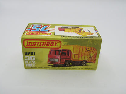 Matchbox Superfast No 36D Refuse Truck DOT-DASH Rear Wheels
