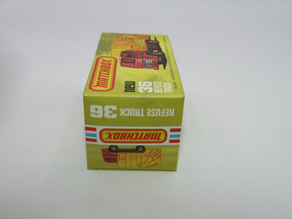 Matchbox Superfast No 36D Refuse Truck DOT-DASH Rear Wheels