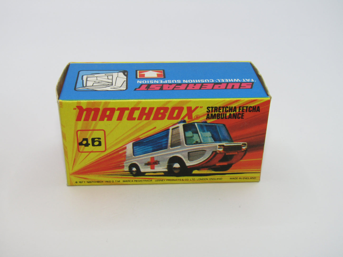 Matchbox Superfast 46B Stretcha Fetcha Small Cross Labels from 3A Ambulance