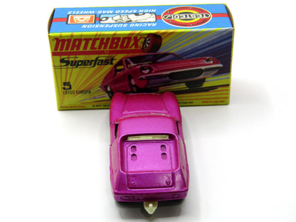 Matchbox Superfast 5A Lotus Europa - SATIN pink body Wide Wheels