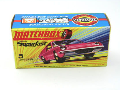 Matchbox Superfast 5A Lotus Europa - SATIN pink body Wide Wheels